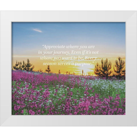 Artsy Quotes Quote: Your Journey White Modern Wood Framed Art Print by ArtsyQuotes