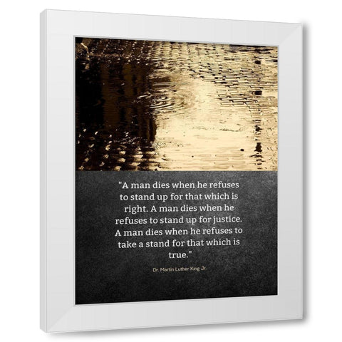 Dr. Martin Luther King Jr. Quote: Stand Up White Modern Wood Framed Art Print by ArtsyQuotes
