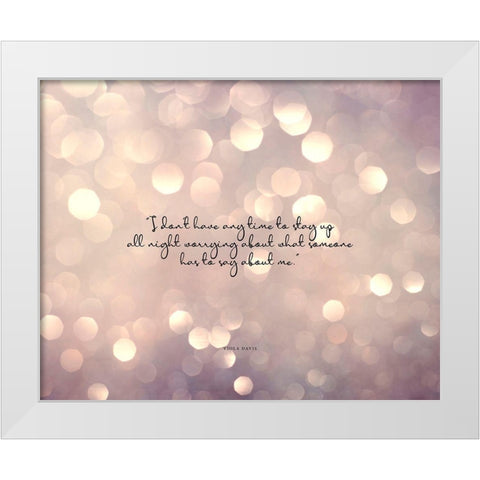 Viola Davis Quote: Worrying White Modern Wood Framed Art Print by ArtsyQuotes