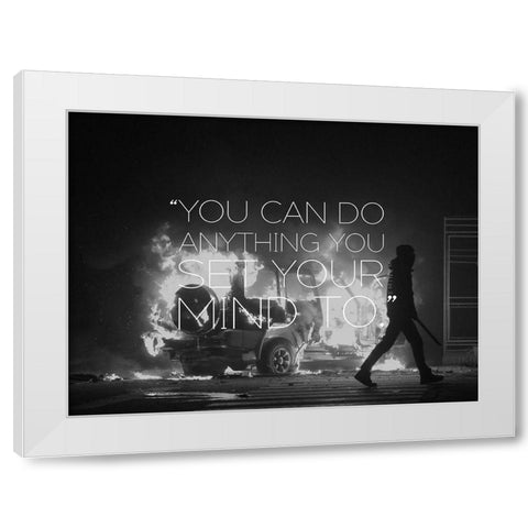 Eminem Quote: You Can Do Anything White Modern Wood Framed Art Print by ArtsyQuotes