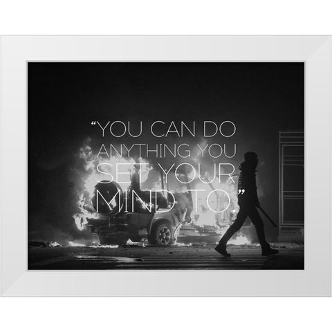 Eminem Quote: You Can Do Anything White Modern Wood Framed Art Print by ArtsyQuotes