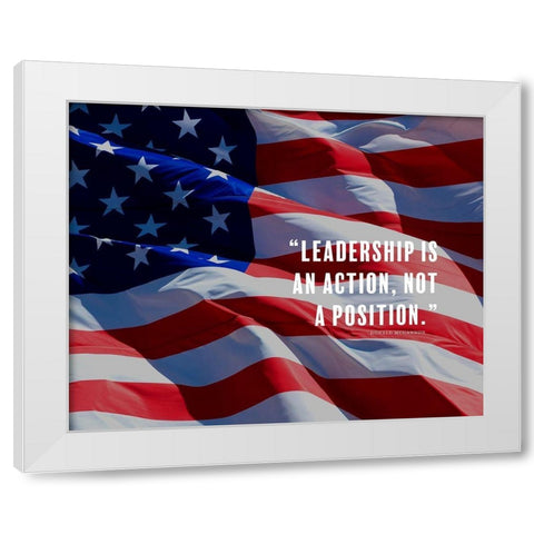 Donald McGannon Quote: Leadership White Modern Wood Framed Art Print by ArtsyQuotes