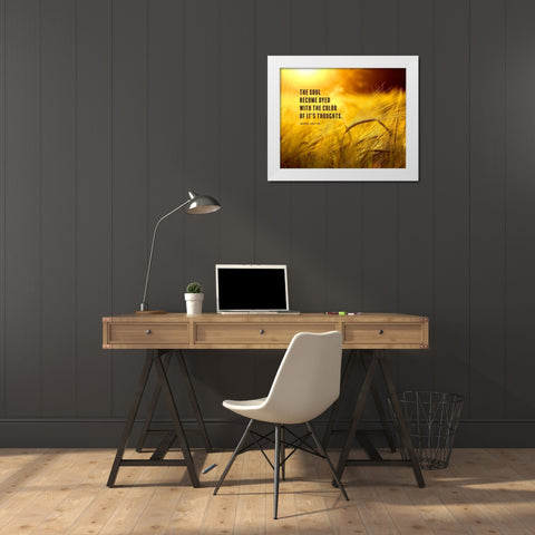 Macrus Aurelius Quote: The Soul White Modern Wood Framed Art Print by ArtsyQuotes