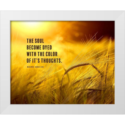 Macrus Aurelius Quote: The Soul White Modern Wood Framed Art Print by ArtsyQuotes