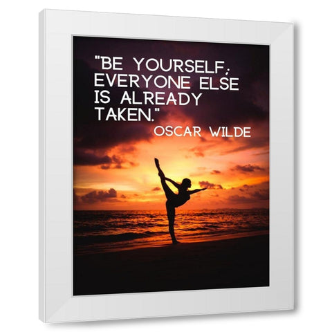 Oscar Wilde Quote: Already Taken White Modern Wood Framed Art Print by ArtsyQuotes