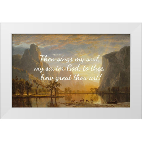 Carl Boberg Quote: Sings My Soul White Modern Wood Framed Art Print by ArtsyQuotes