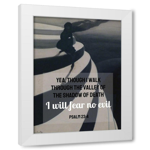 Bible Verse Quote Psalm 23:4, Leon Spilliaert - Vertigo 2 White Modern Wood Framed Art Print by ArtsyQuotes