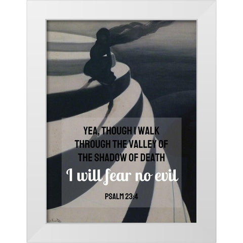 Bible Verse Quote Psalm 23:4, Leon Spilliaert - Vertigo 2 White Modern Wood Framed Art Print by ArtsyQuotes