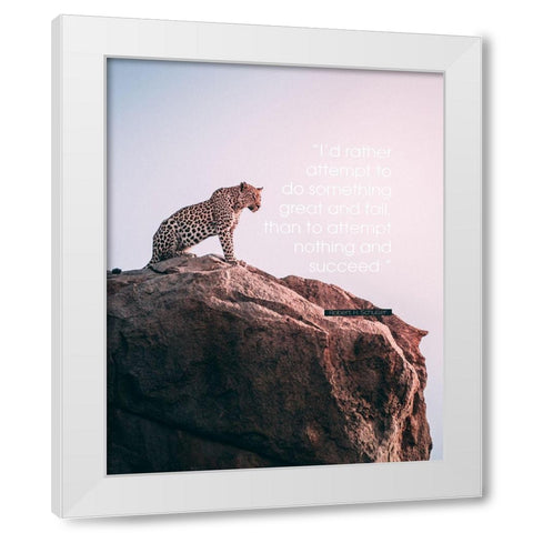 Robert H. Schuller Quote: Something Great White Modern Wood Framed Art Print by ArtsyQuotes