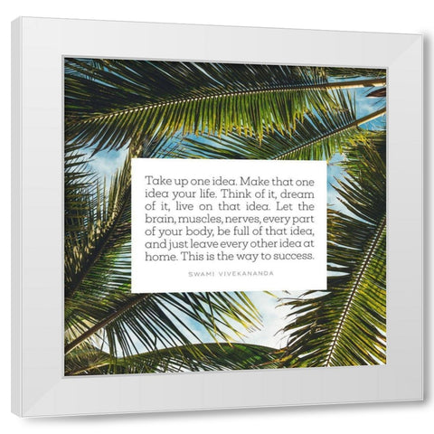 Swami Vivekananda Quote: Dream of It White Modern Wood Framed Art Print by ArtsyQuotes