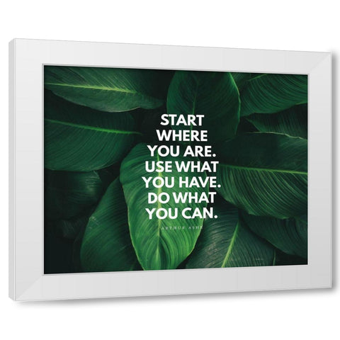 Arthur Ashe Quote: Do What You Can White Modern Wood Framed Art Print by ArtsyQuotes