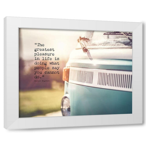 Walter Bagehot Quote: What People Say White Modern Wood Framed Art Print by ArtsyQuotes