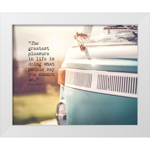 Walter Bagehot Quote: What People Say White Modern Wood Framed Art Print by ArtsyQuotes