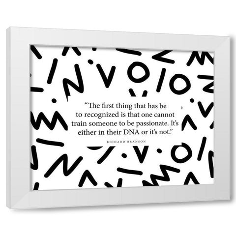 Richard Branson Quote: Given a Wish White Modern Wood Framed Art Print by ArtsyQuotes