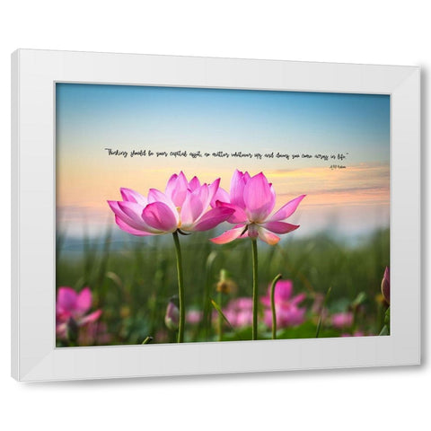 APJ Kalam Quote: Capital Asset White Modern Wood Framed Art Print by ArtsyQuotes