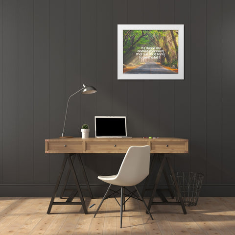 Aristotle Onassis Quote: Darkest Moments White Modern Wood Framed Art Print by ArtsyQuotes