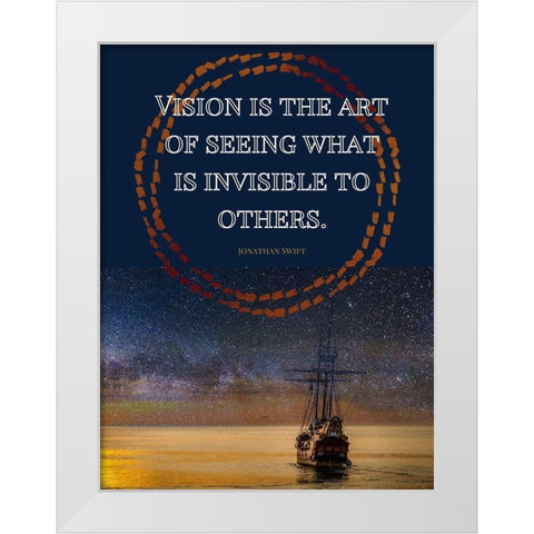 Jonathan Swift Quote: Art of Seeing White Modern Wood Framed Art Print by ArtsyQuotes
