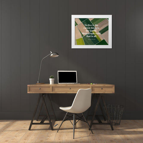 Oscar Wilde Quote: The Rarest Thing in the World White Modern Wood Framed Art Print by ArtsyQuotes