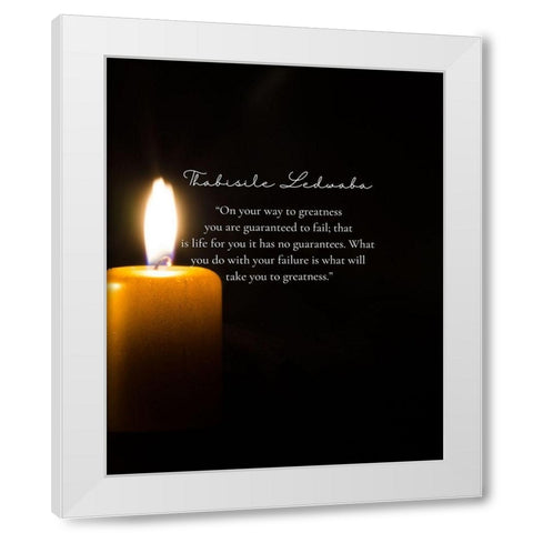 Thabisile Ledwaba Quote: Greatness White Modern Wood Framed Art Print by ArtsyQuotes