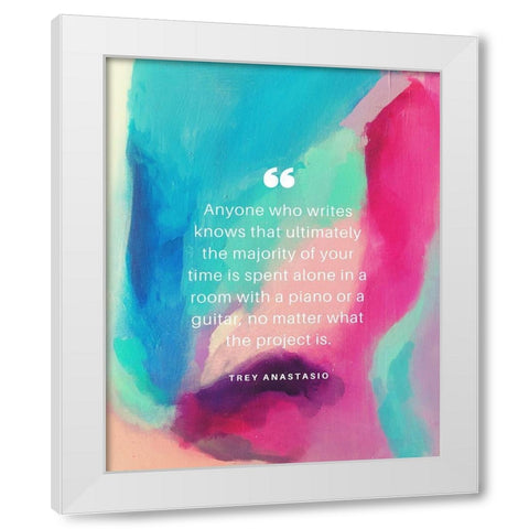 Trey Anastasio Quote: Majority of Your Time White Modern Wood Framed Art Print by ArtsyQuotes