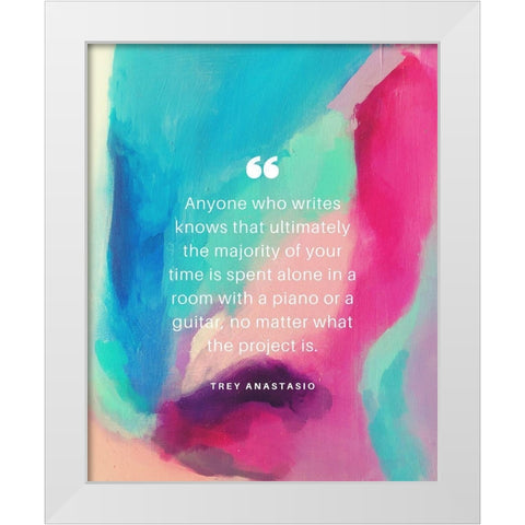 Trey Anastasio Quote: Majority of Your Time White Modern Wood Framed Art Print by ArtsyQuotes
