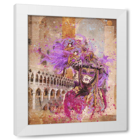 Venice Festive I White Modern Wood Framed Art Print by Wiley, Marta