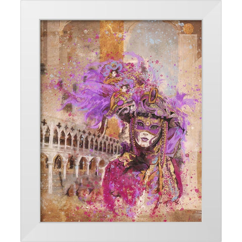 Venice Festive I White Modern Wood Framed Art Print by Wiley, Marta