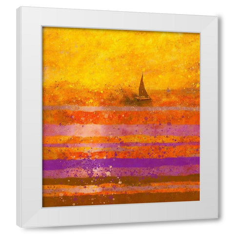 Sunset VIII White Modern Wood Framed Art Print by Wiley, Marta