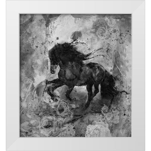 Gallop VI White Modern Wood Framed Art Print by Wiley, Marta