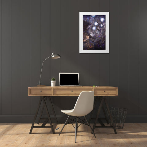 Listen to your guides I White Modern Wood Framed Art Print by Wiley, Marta