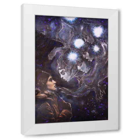 Listen to your guides I White Modern Wood Framed Art Print by Wiley, Marta