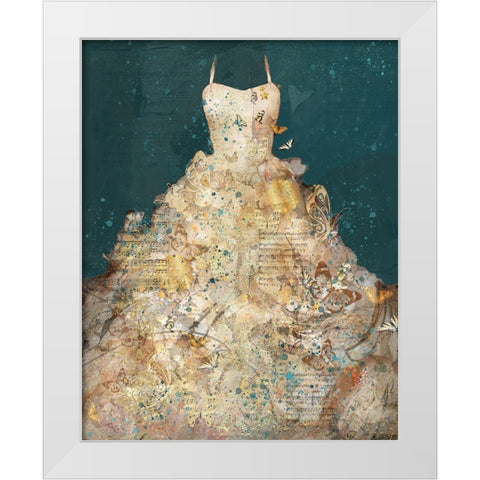 Butterfly Dress I White Modern Wood Framed Art Print by Wiley, Marta