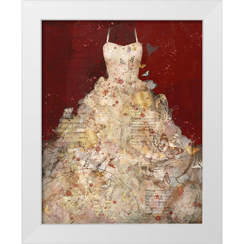 Butterfly Dress IIII White Modern Wood Framed Art Print by Wiley, Marta