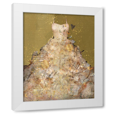 Butterfly Dress VIII White Modern Wood Framed Art Print by Wiley, Marta
