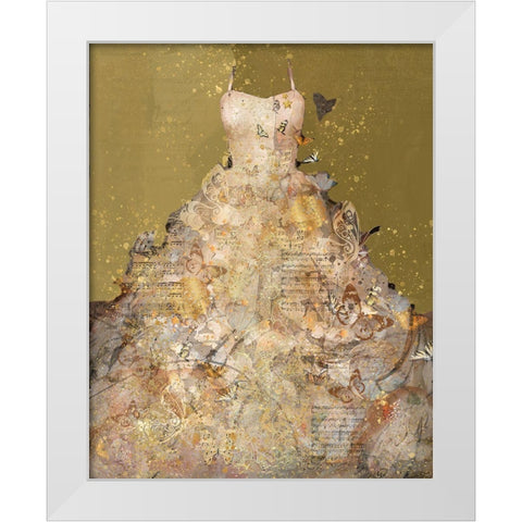 Butterfly Dress VIII White Modern Wood Framed Art Print by Wiley, Marta