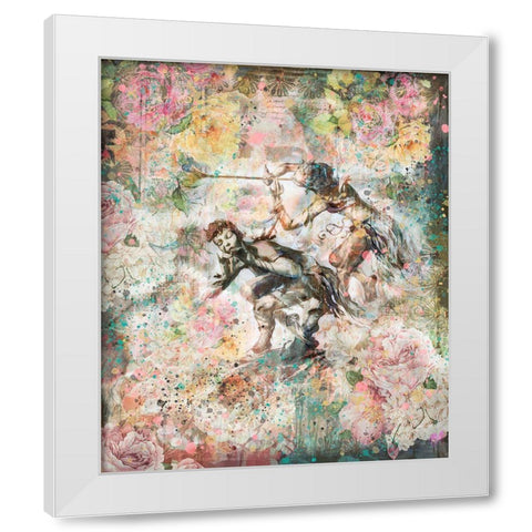 Floral Flute Player IIII White Modern Wood Framed Art Print by Wiley, Marta