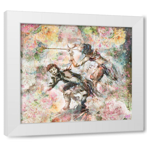 Floral Flute Player IV White Modern Wood Framed Art Print by Wiley, Marta