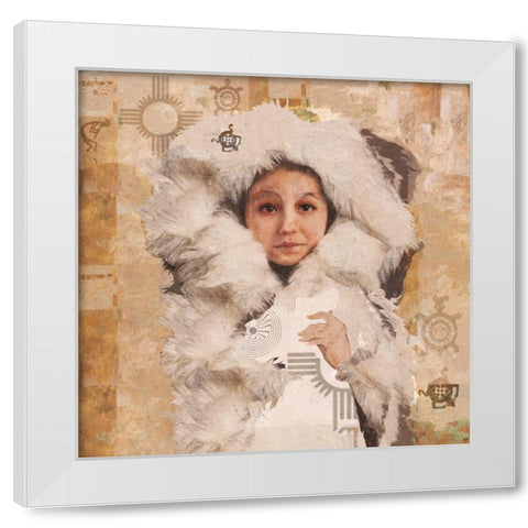 Eskimo Girl I White Modern Wood Framed Art Print by Wiley, Marta