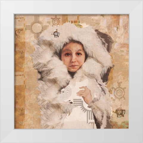 Eskimo Girl I White Modern Wood Framed Art Print by Wiley, Marta