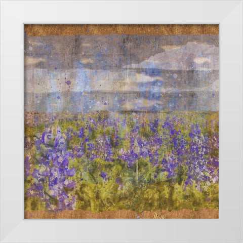 Blue Bell I White Modern Wood Framed Art Print by Wiley, Marta