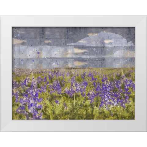 Blue Bell V White Modern Wood Framed Art Print by Wiley, Marta