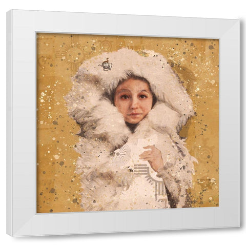 Eskimo Child III White Modern Wood Framed Art Print by Wiley, Marta