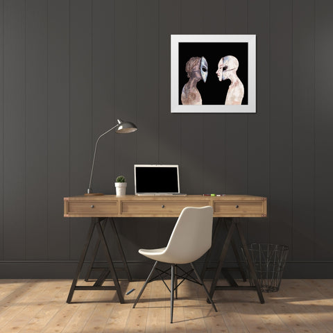 Hybrid III White Modern Wood Framed Art Print by Wiley, Marta