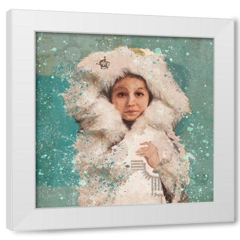 Eskimo Child V White Modern Wood Framed Art Print by Wiley, Marta