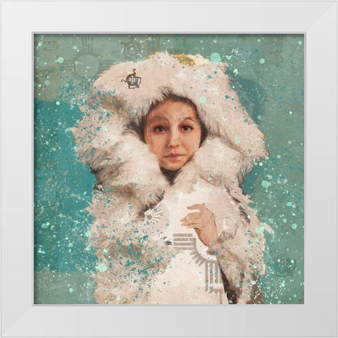 Eskimo Child V White Modern Wood Framed Art Print by Wiley, Marta
