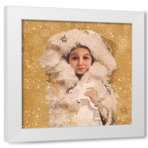 Eskimo Child VII White Modern Wood Framed Art Print by Wiley, Marta