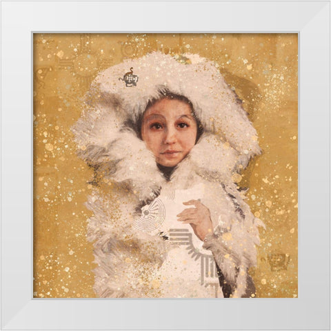 Eskimo Child VII White Modern Wood Framed Art Print by Wiley, Marta