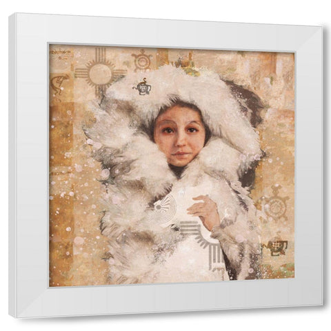 Eskimo Child VIII White Modern Wood Framed Art Print by Wiley, Marta