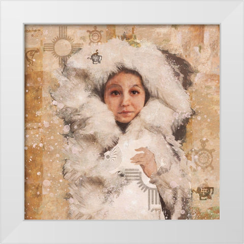 Eskimo Child VIII White Modern Wood Framed Art Print by Wiley, Marta