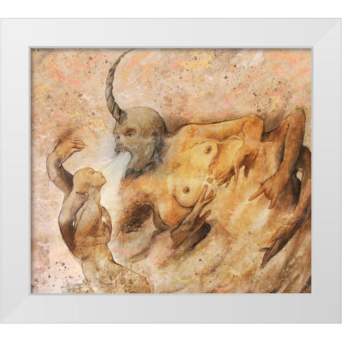 Vishnu I White Modern Wood Framed Art Print by Wiley, Marta